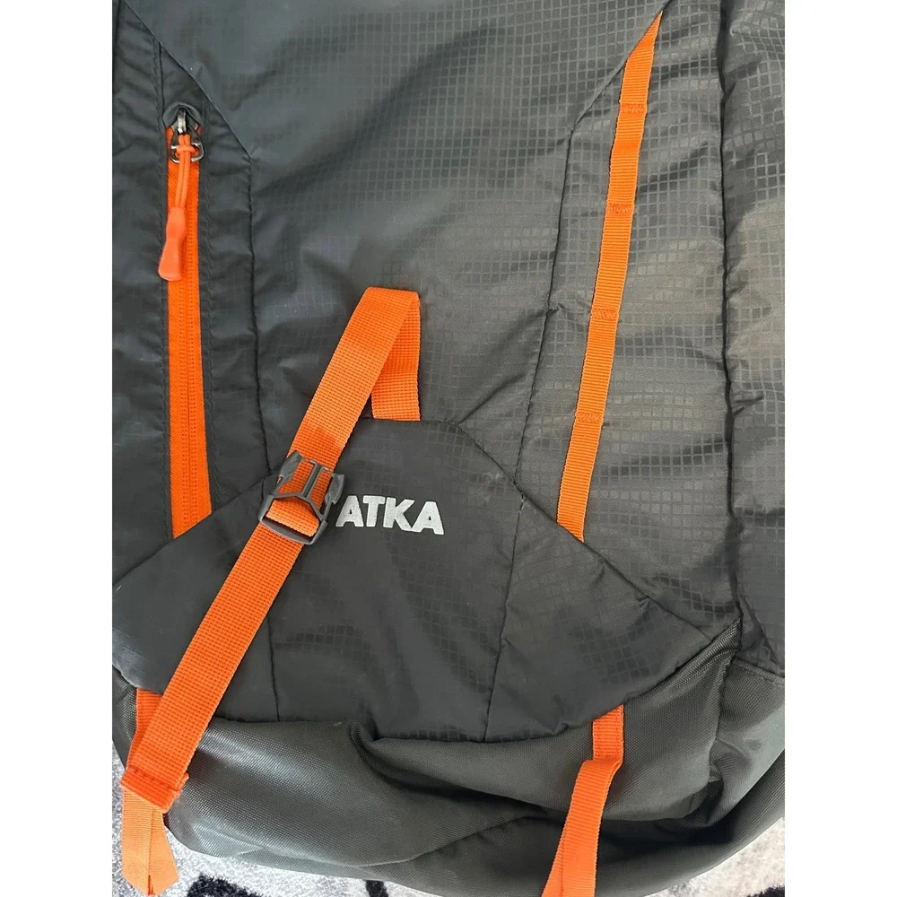 Ozark Trail Atka Backpack Unisex OS Black Orange Excellent Lightweight‎ Ripstop
